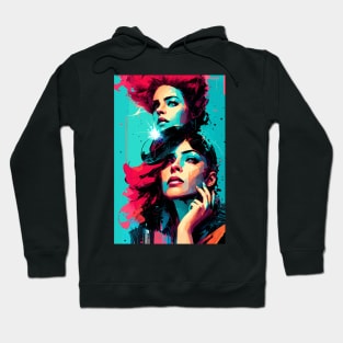 night city cyberpunk, cyberpunk art, neon art v48 Hoodie